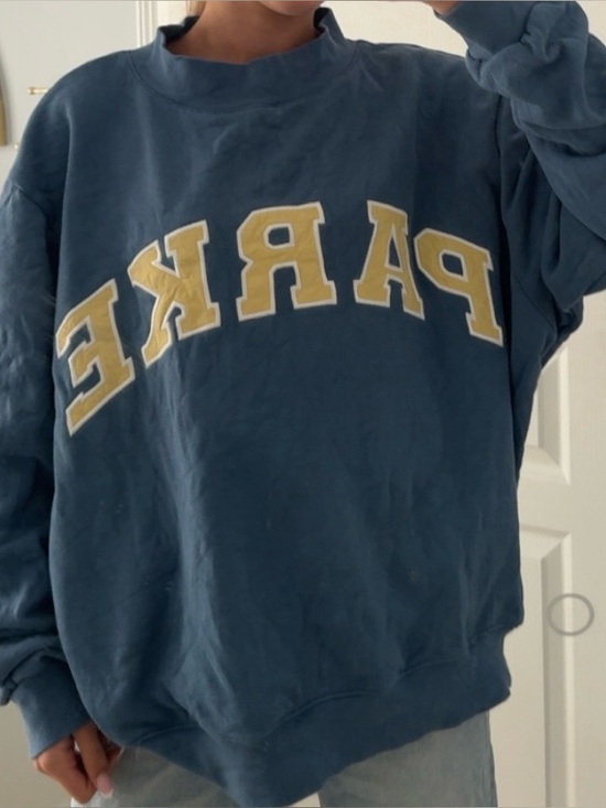 Parke Other - Parke Light Blue Pullover Sweatshirt with Teal Logo size L/XL only worn once